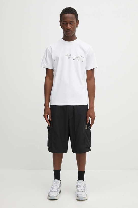 Heliot Emil tricou din bumbac PREAW25.M.09.141.WHT02 alb