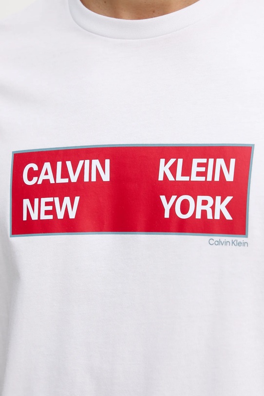 Βαμβακερό μπλουζάκι Calvin Klein Jeans LV04RD816G λευκό