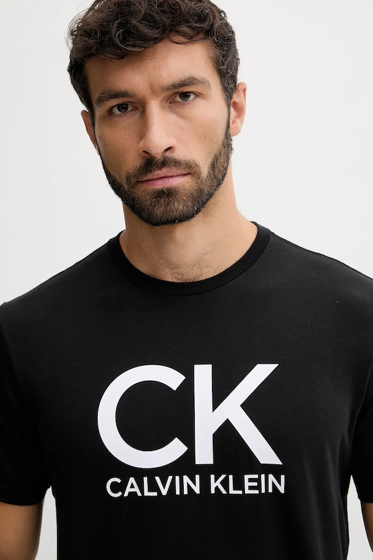Îmbrăcăminte Calvin Klein Jeans tricou din bumbac LV04RD819G negru
