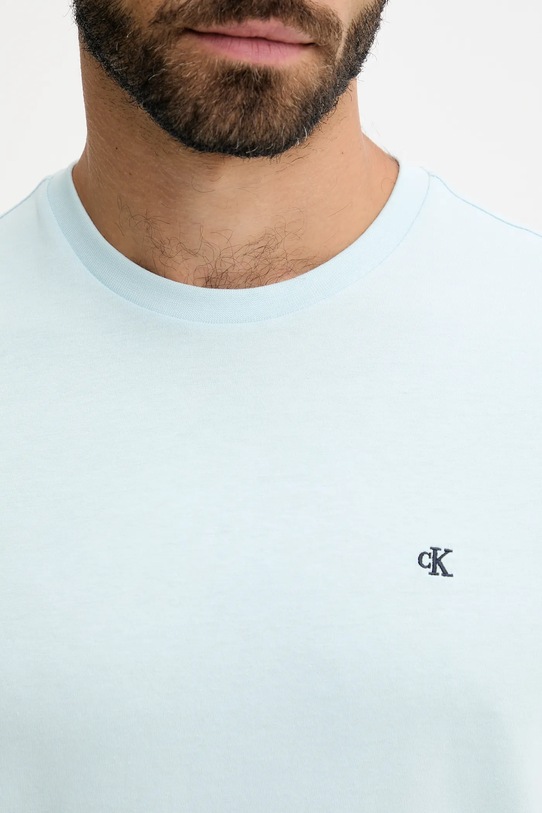 Бавовняна футболка Calvin Klein Jeans блакитний LV04RD254G