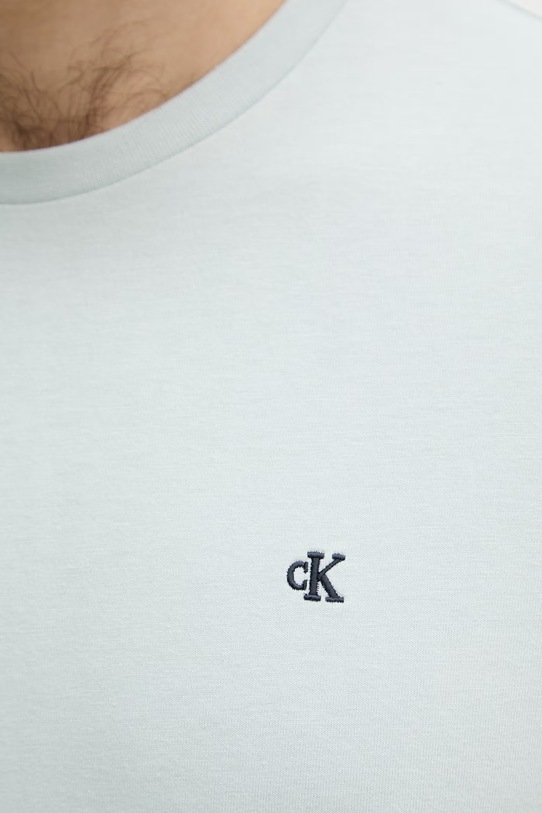 Calvin Klein Jeans férfi pamut póló LV04RD254G türkiz