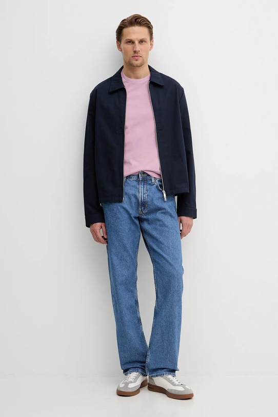 Calvin Klein Jeans t-shirt bawełniany LV04RD254G fioletowy AW25