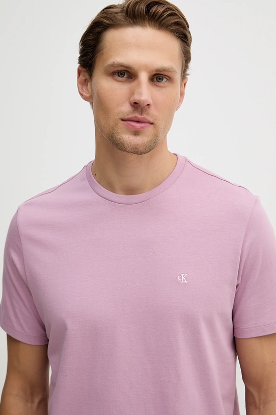 Calvin Klein Jeans t-shirt bawełniany fioletowy LV04RD254G