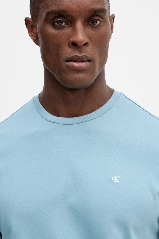 Bavlněné tričko Calvin Klein Jeans modrá LV04RD254G