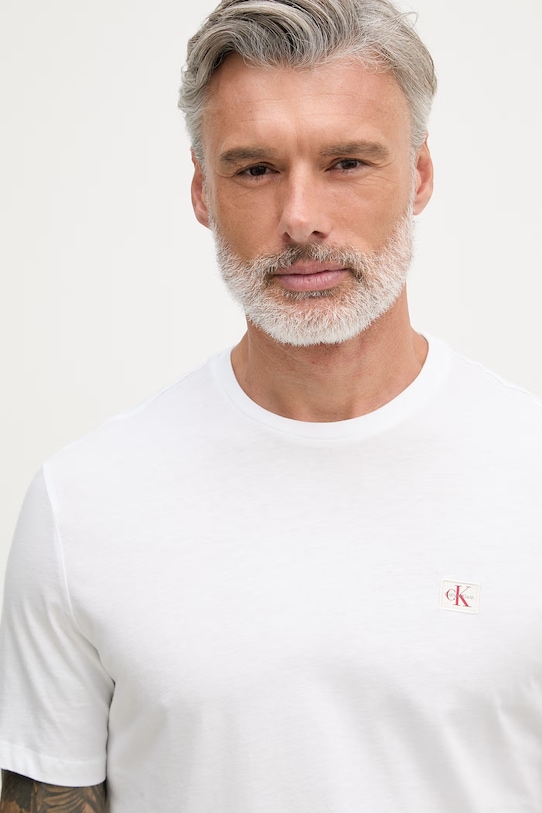 Calvin Klein Jeans kratka majica moška bombažna paket 2 kosov bela LV04RD248G