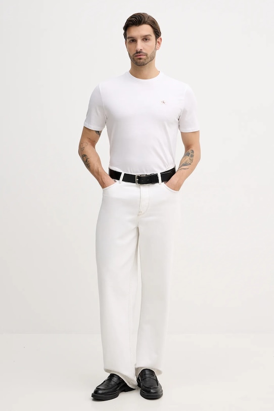 Calvin Klein Jeans t-shirt bawełniany 2-pack LV04RD248G granatowy AW25