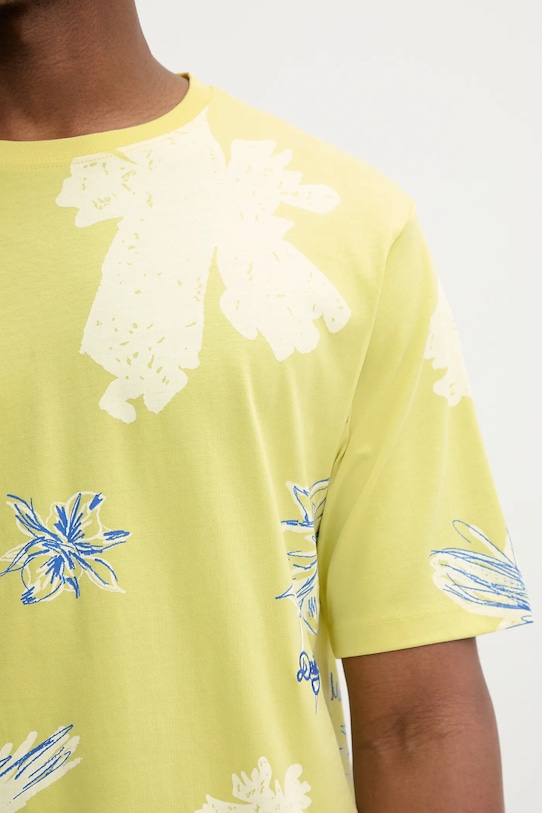 Bavlněné tričko Desigual JORGE zelená 25WMTK02