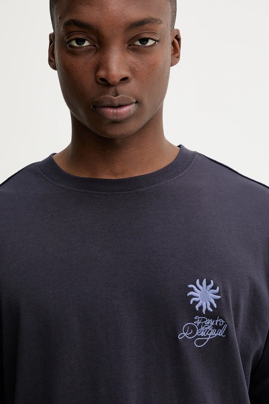 Odzież Desigual t-shirt bawełniany PALMA 25WMTK10 granatowy