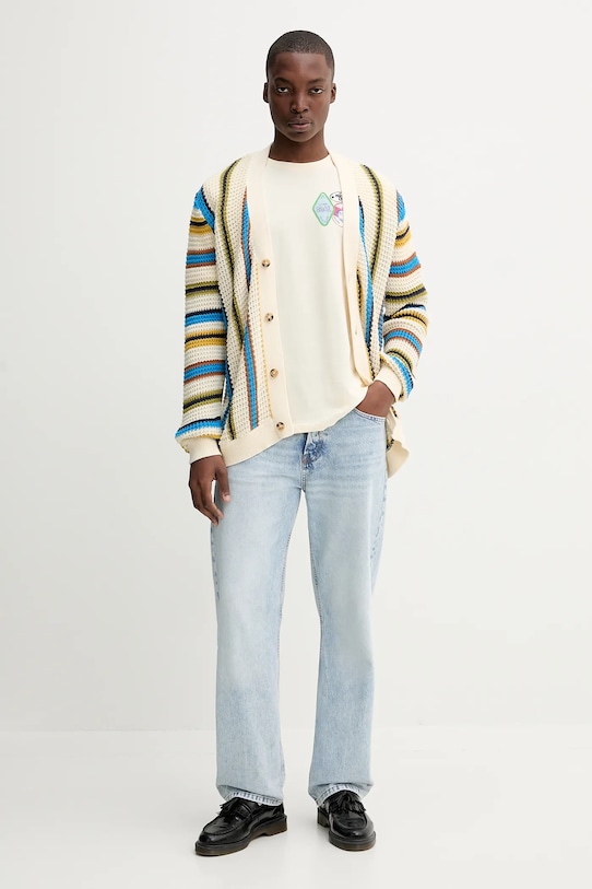 Bavlněné tričko Desigual BCN 25WMTK11 béžová AW25