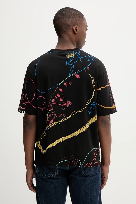 Desigual t-shirt bawełniany MATARO 25WMTK12 czarny AW25