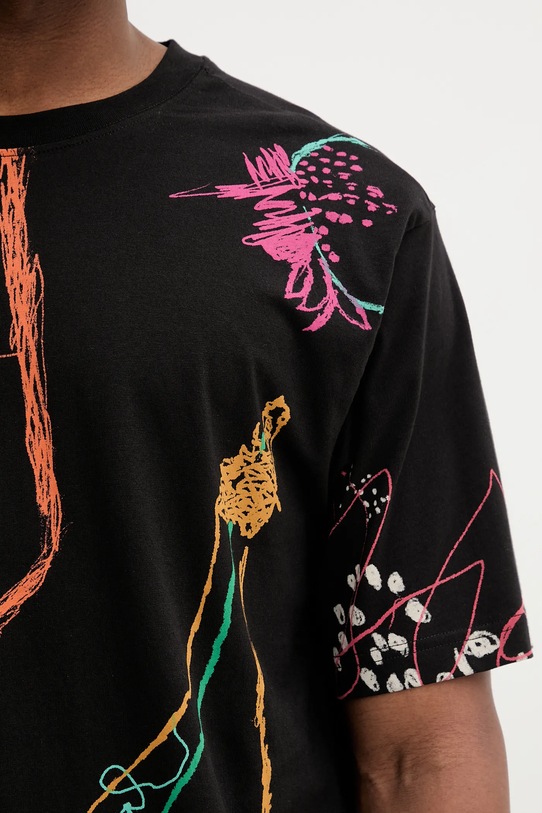 Desigual t-shirt bawełniany MATARO czarny 25WMTK12