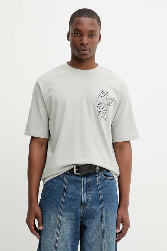 Desigual t-shirt bawełniany DERBY MICKEY wzorzyste szary 25WMTK24
