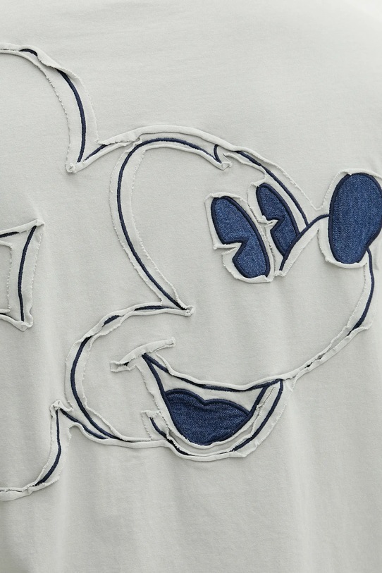 Desigual t-shirt bawełniany DERBY MICKEY szary 25WMTK24