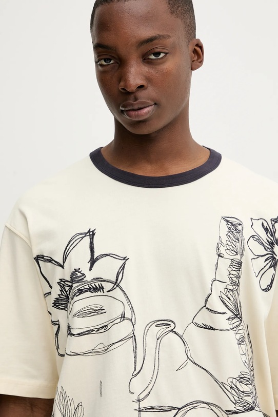 Desigual t-shirt BODEGÓN beżowy 25WMTK31