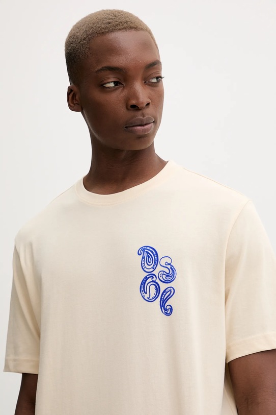 Bavlněné tričko Desigual BACK PANEL PAISLEY béžová 25WMTK38