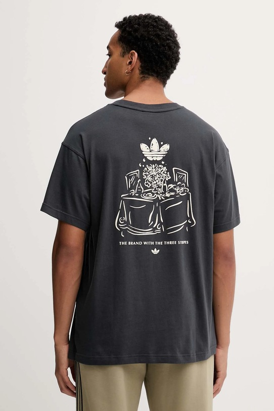 Ρούχα Βαμβακερό μπλουζάκι adidas Originals Supper Club Tee HY2062 γκρί