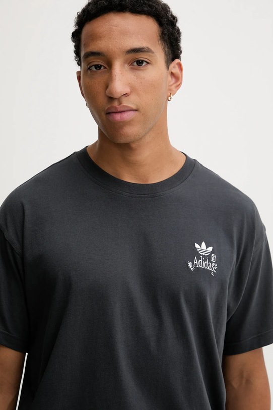 Βαμβακερό μπλουζάκι adidas Originals Supper Club Tee γκρί HY2062