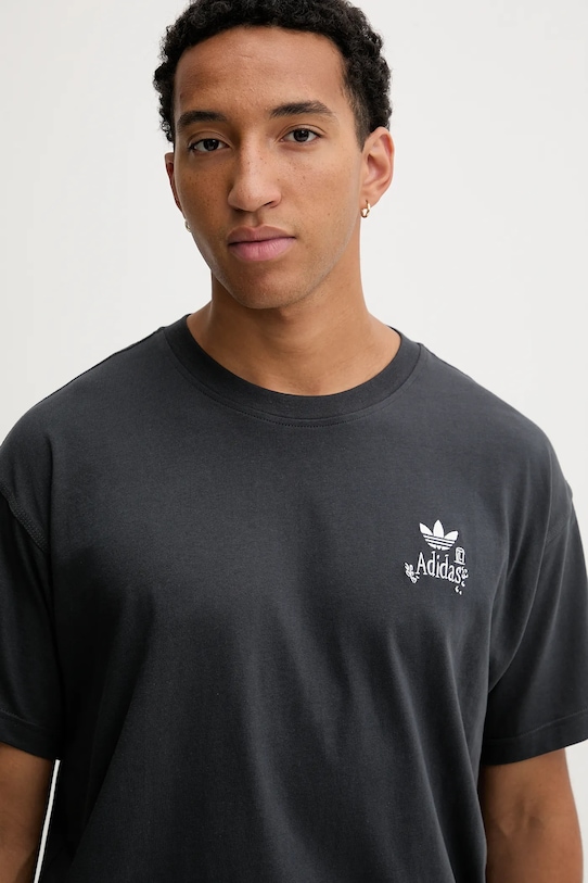 adidas Originals tricou din bumbac Supper Club Tee gri HY2062