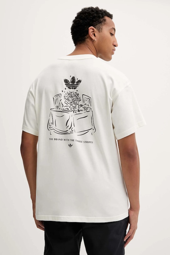 Îmbrăcăminte adidas Originals tricou din bumbac Supper Club Tee HY2063 bej