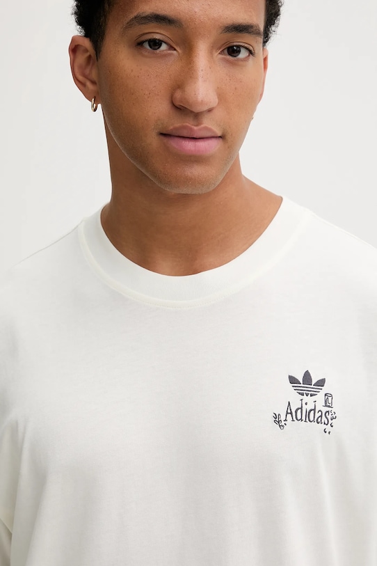 adidas Originals tricou din bumbac Supper Club Tee bej HY2063