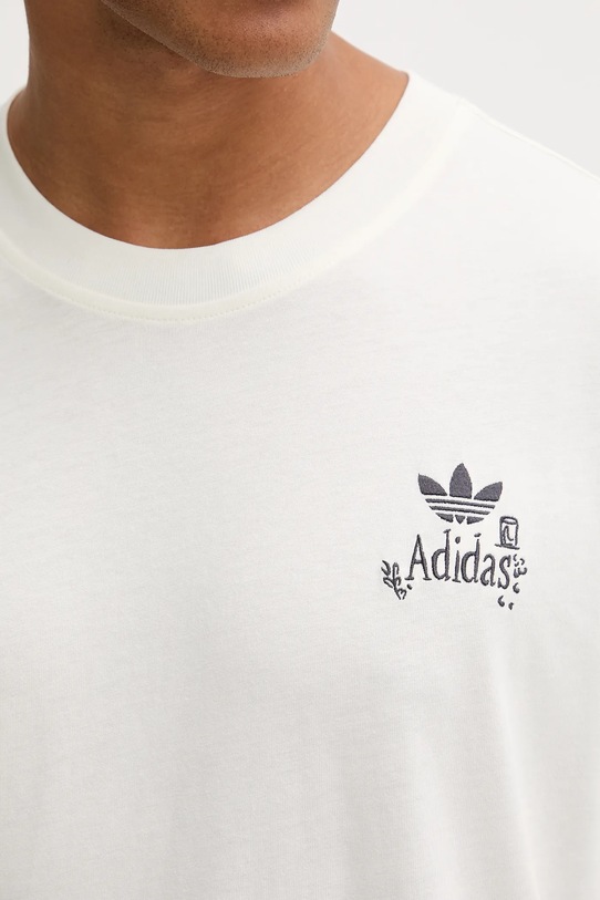 Βαμβακερό μπλουζάκι adidas Originals Supper Club Tee HY2063 μπεζ