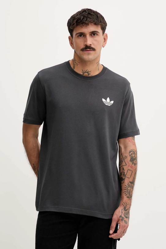 Odzież adidas Originals t-shirt bawełniany Pizza Box Tee HY2074 szary