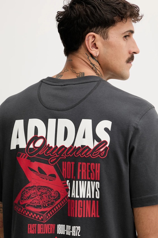 adidas Originals t-shirt bawełniany Pizza Box Tee szary HY2074