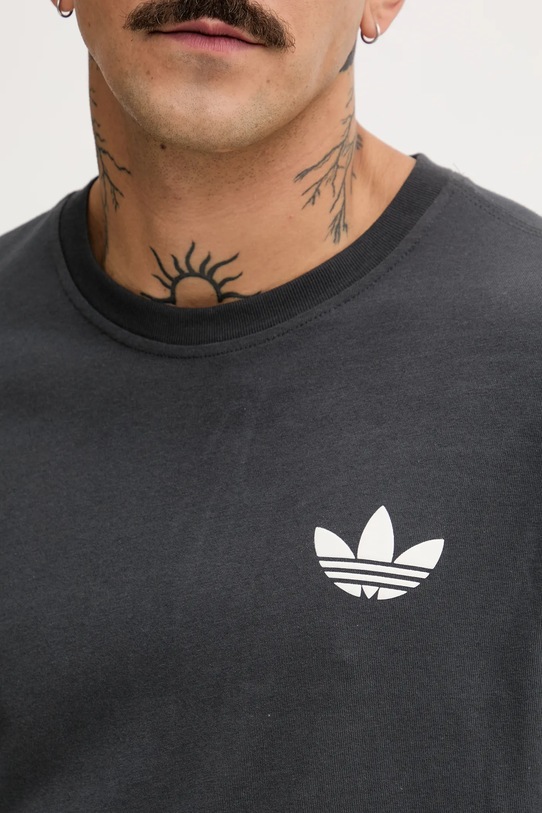 adidas Originals t-shirt bawełniany Pizza Box Tee HY2074 szary