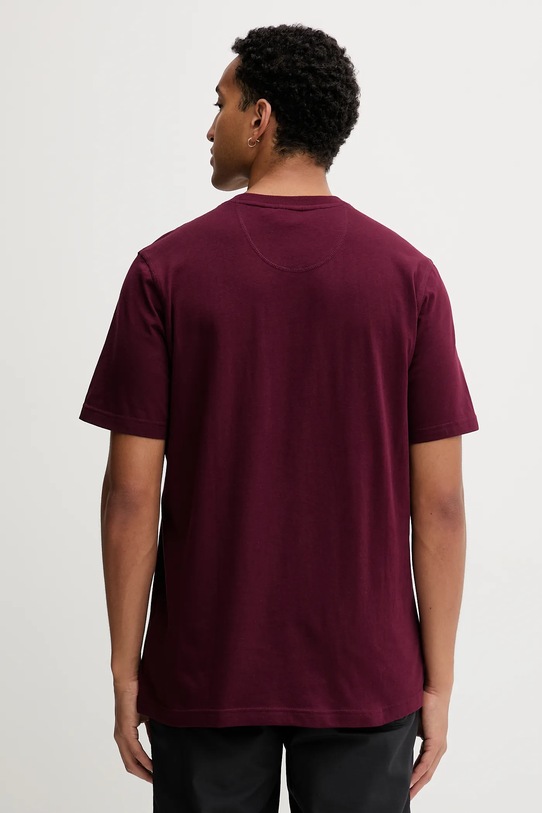 Ρούχα Βαμβακερό μπλουζάκι adidas Originals Essentials HY2077 μπορντό