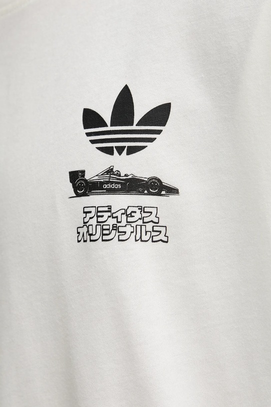 adidas Originals t-shirt bawełniany JP Racing Manga HY2085 beżowy