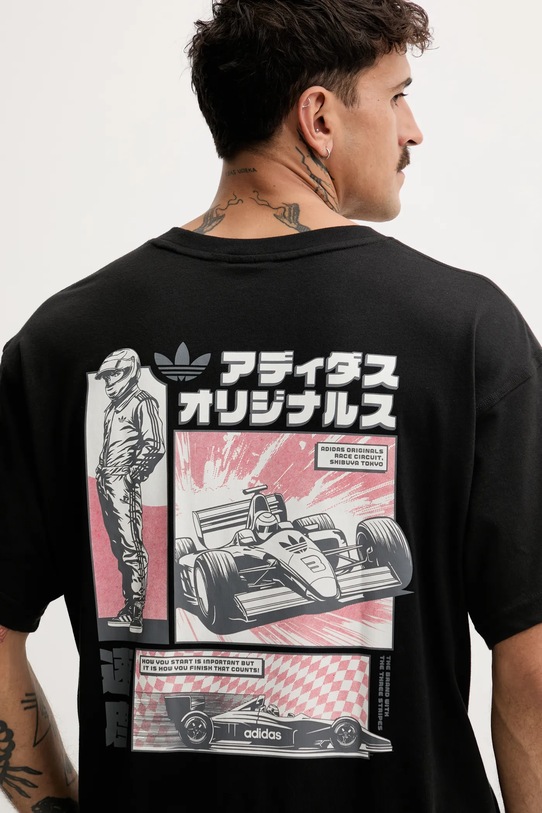 adidas Originals t-shirt JP Racing Manga czarny HY2086