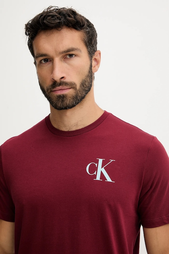 Odjeća Pamučna majica Calvin Klein Jeans LV04RD865G bordo