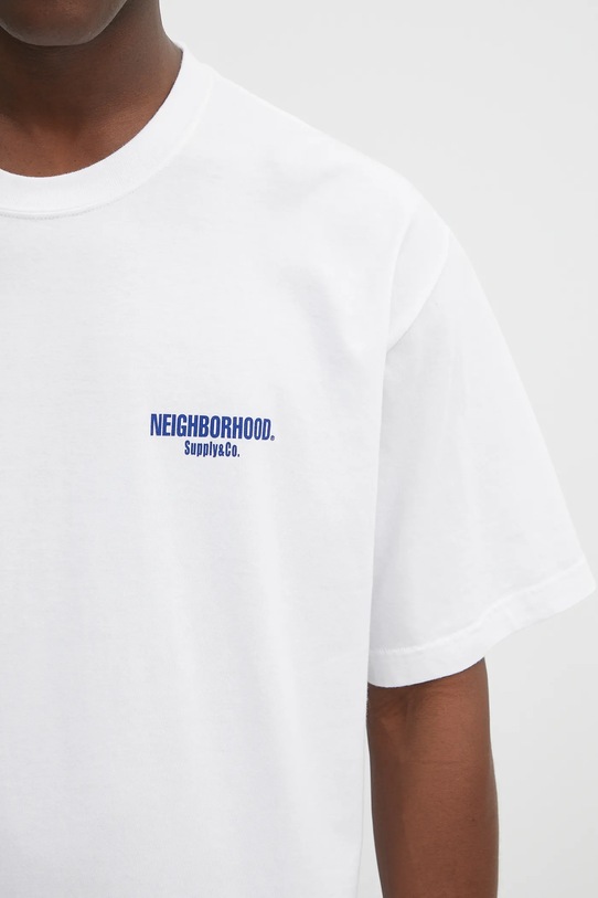 NEIGHBORHOOD t-shirt bawełniany NH . TEE LS-1 biały 251PCNH.ST02