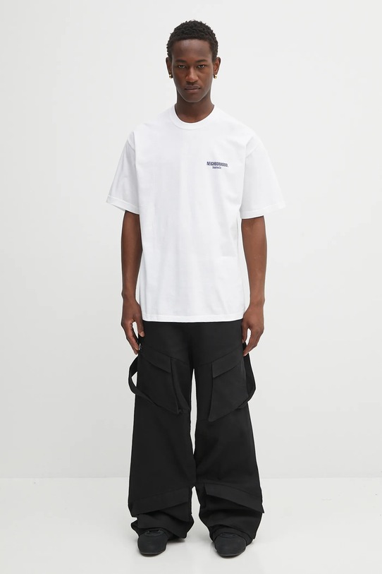 NEIGHBORHOOD t-shirt bawełniany NH . TEE LS-1 251PCNH.ST02 biały