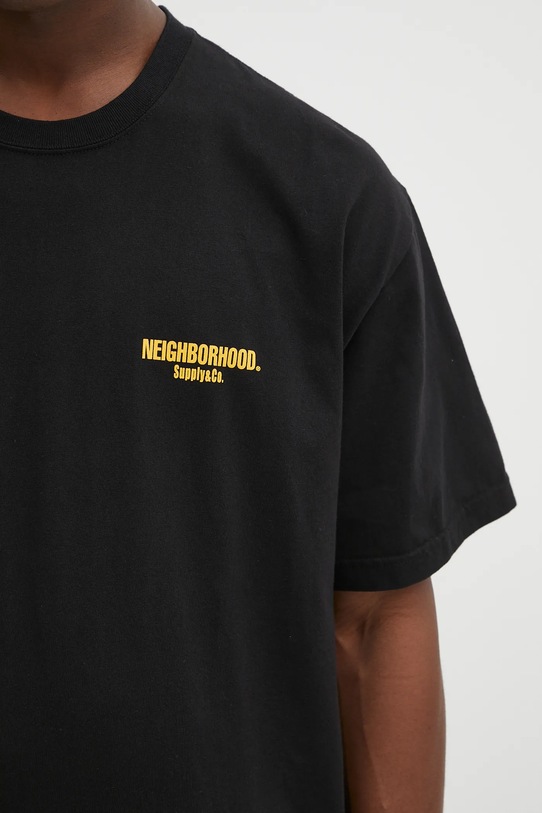 NEIGHBORHOOD t-shirt bawełniany NH . TEE LS-1 czarny 251PCNH.ST02