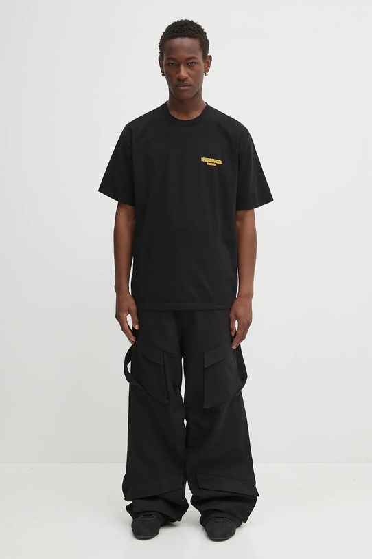 NEIGHBORHOOD t-shirt bawełniany NH . TEE LS-1 251PCNH.ST02 czarny