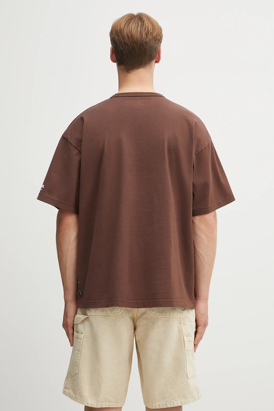 Ρούχα Βαμβακερό μπλουζάκι NEIGHBORHOOD classic crewneck 251FPNH.CSM04 καφέ