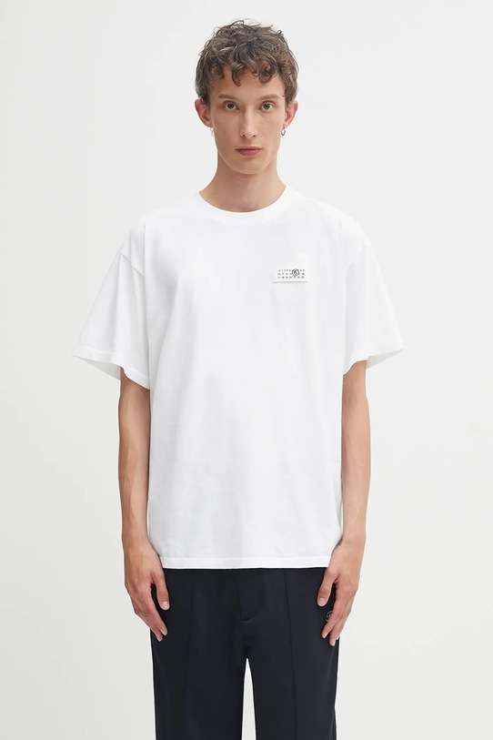 Бавовняна футболка MM6 Maison Margiela regular білий SH2GC0030.M20048.100