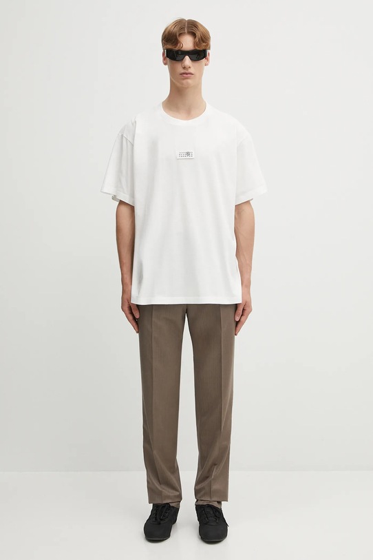 MM6 Maison Margiela t-shirt bawełniany x MM6 Wardro SH0GC0032.S24312.101 biały