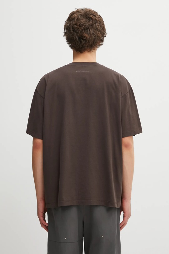 Odzież MM6 Maison Margiela t-shirt bawełniany SH0GC0053.M20050.143 brązowy