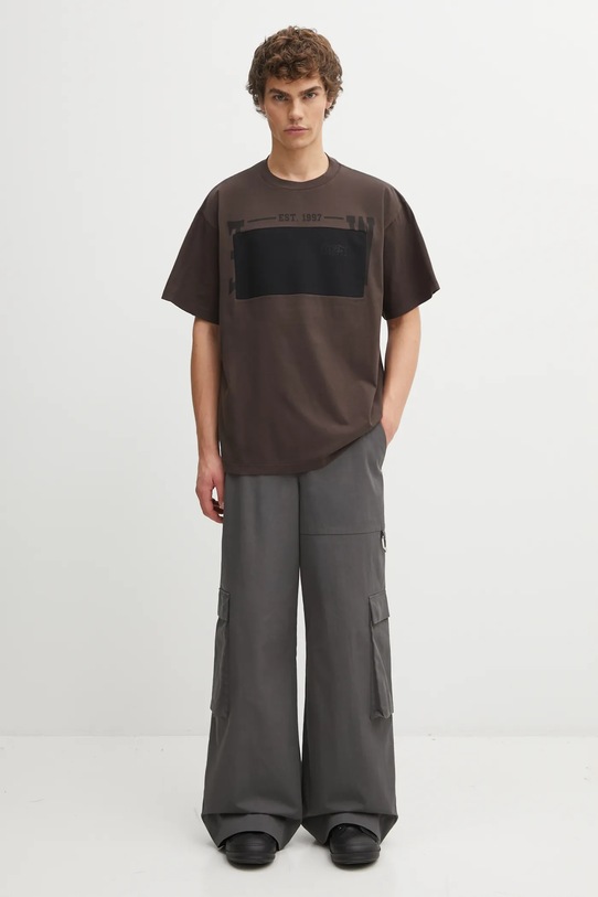 MM6 Maison Margiela t-shirt bawełniany SH0GC0053.M20050.143 brązowy