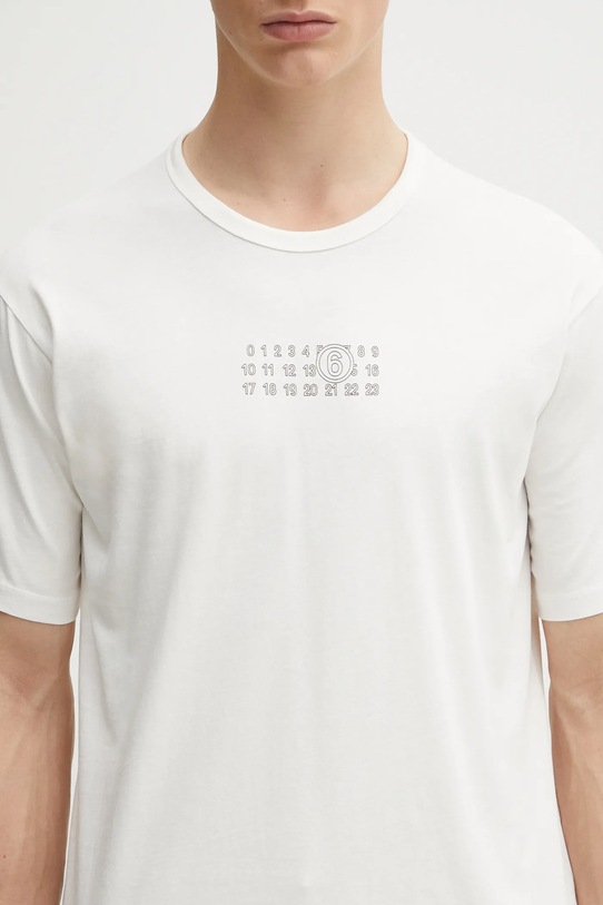 MM6 Maison Margiela t-shirt bawełniany biały SH0GC0057.S24312.101