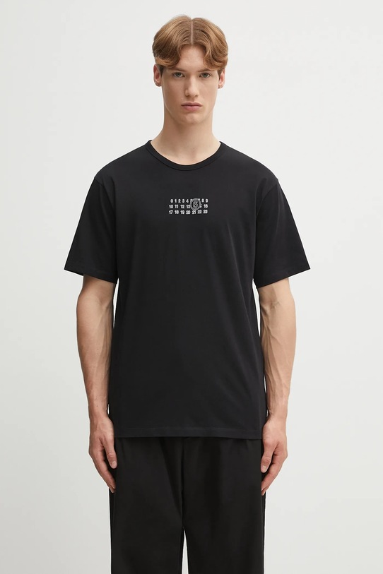 MM6 Maison Margiela t-shirt bawełniany nadruk czarny SH0GC0057.S24312.900