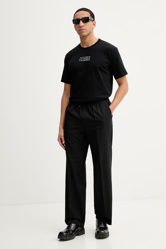 MM6 Maison Margiela t-shirt bawełniany SH0GC0057.S24312.900 czarny AW25