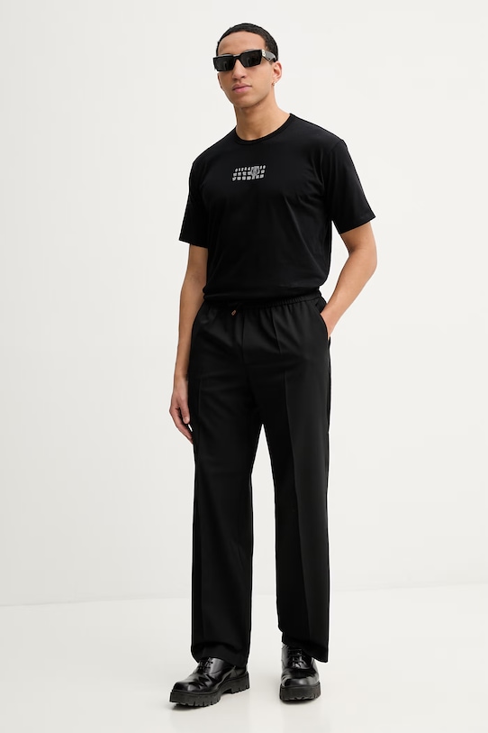 MM6 Maison Margiela t-shirt bawełniany SH0GC0057.S24312.900 czarny AW25