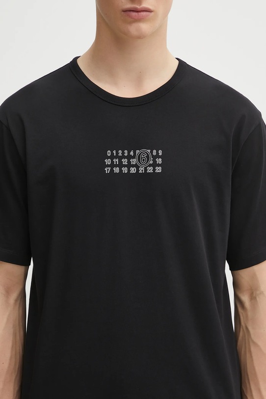 MM6 Maison Margiela t-shirt bawełniany czarny SH0GC0057.S24312.900