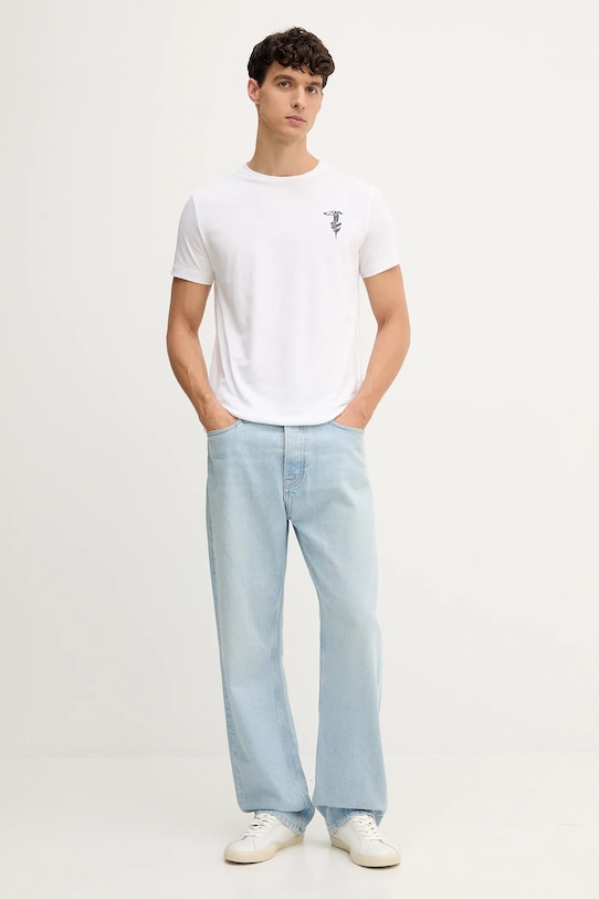 Trussardi tricou din bumbac G0278200050N alb AW25