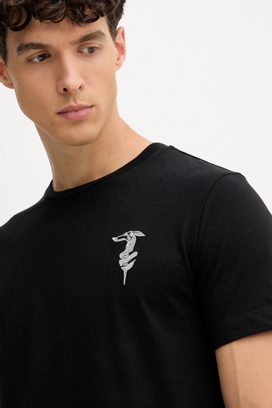 Памучна тениска Trussardi черен G0278200050N