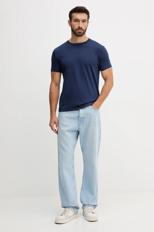 Trussardi tricou din bumbac G0278000048N bleumarin AW25