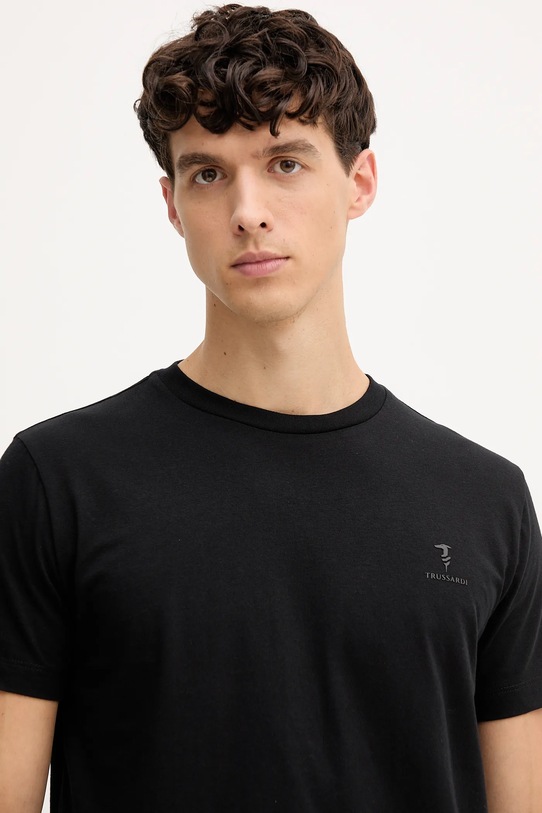 Oblečení Bavlněné tričko Trussardi G0278000048N černá